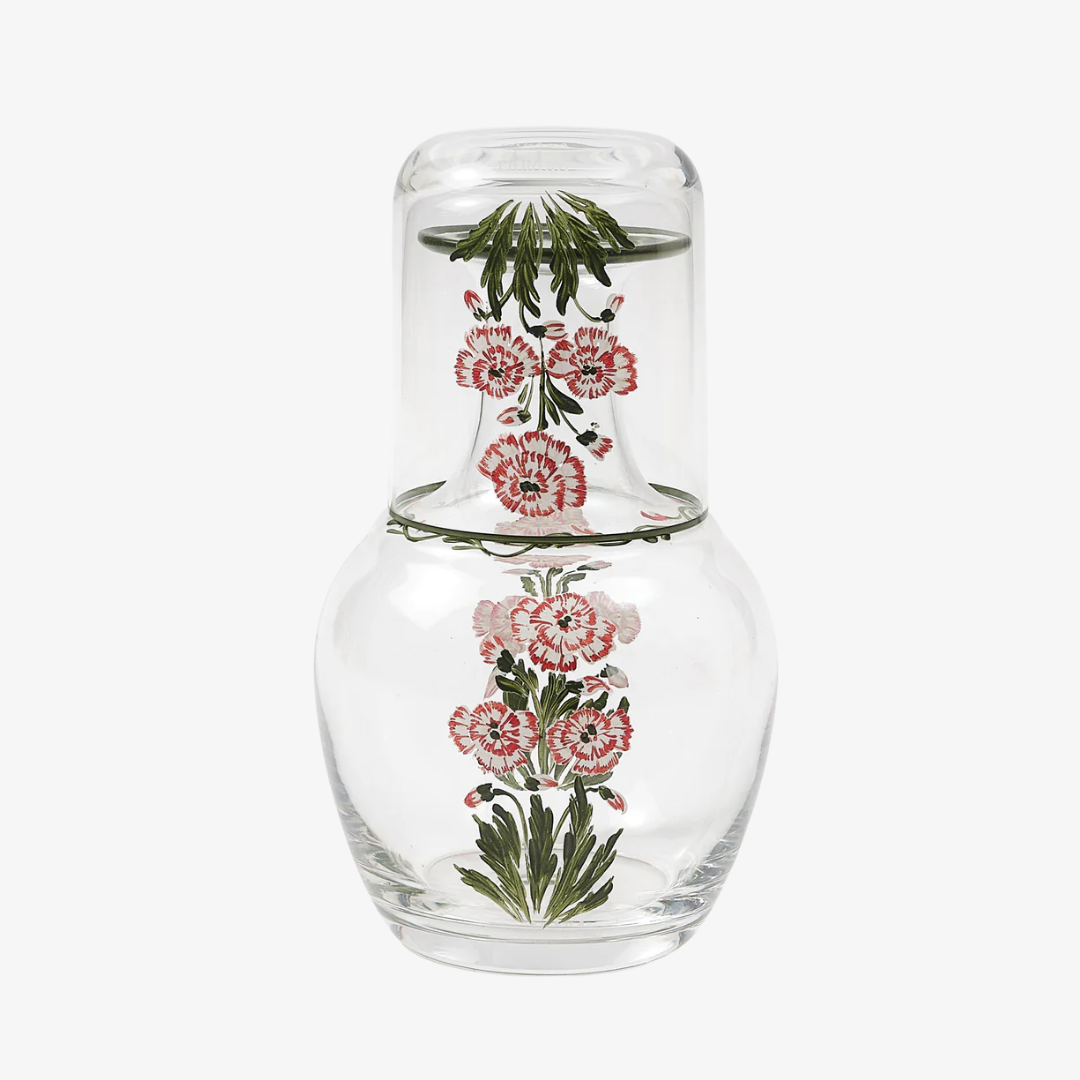 Murano Garofano Hand-Painted Bedside Set