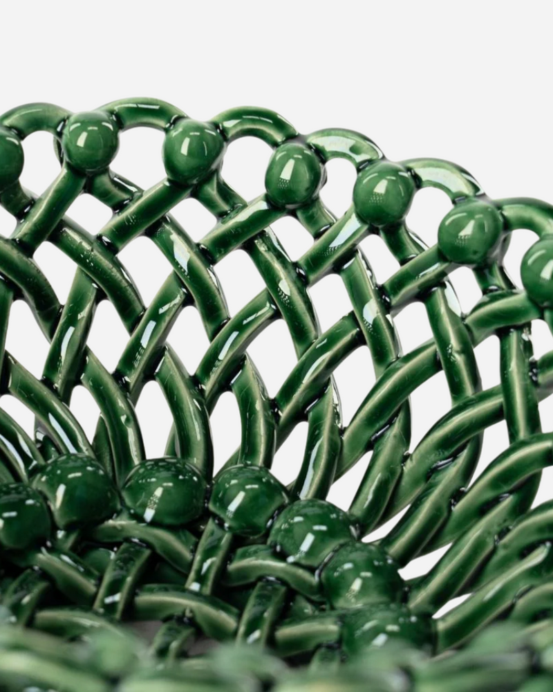Woven Green Bouton Bowl