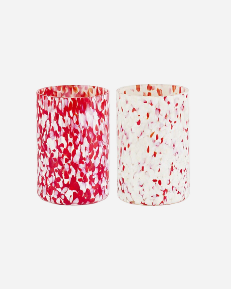 Macchia Red & Ivory Mix Tumblers, Set of 2