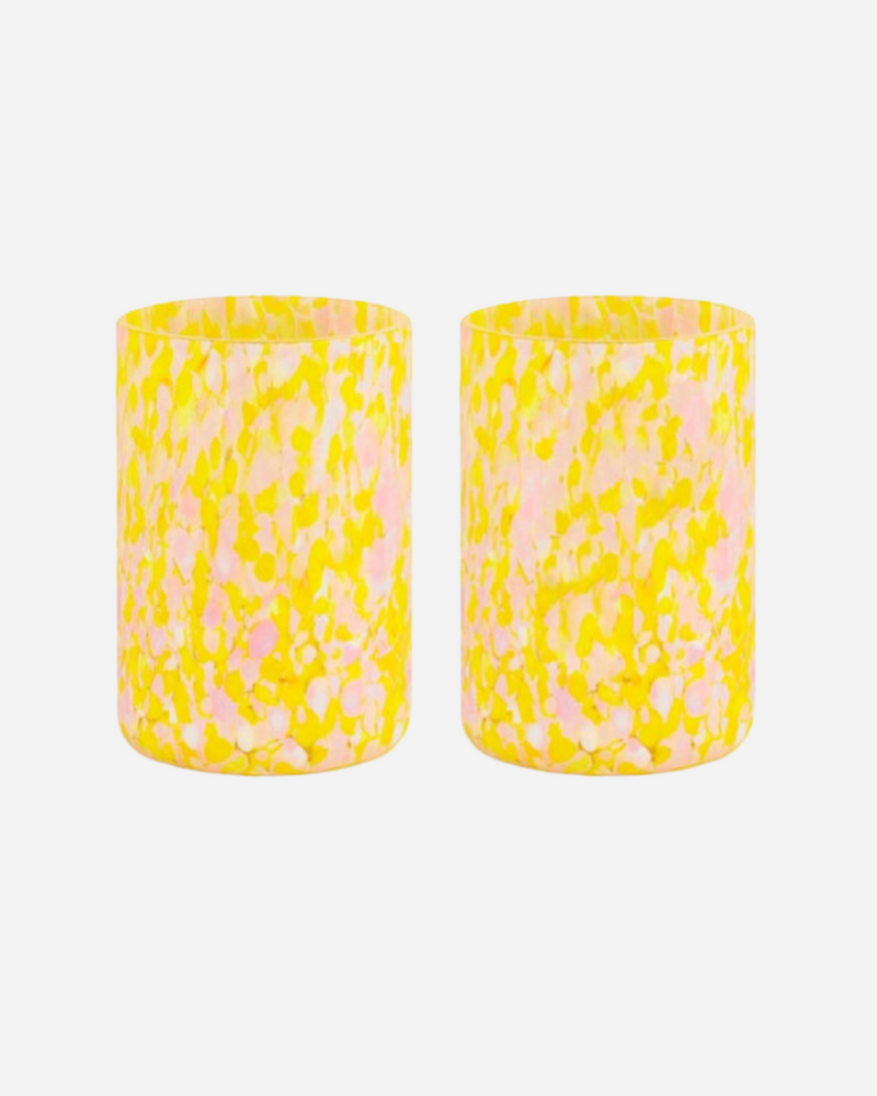 Macchia Yellow & Pink Mix Tumblers, Set of 2