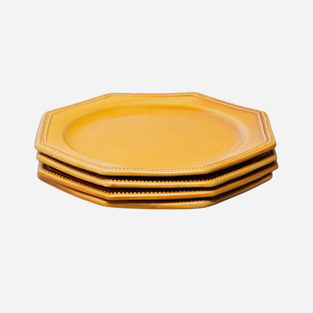 Louis XVI Ocher Salad Plate, Set of 4