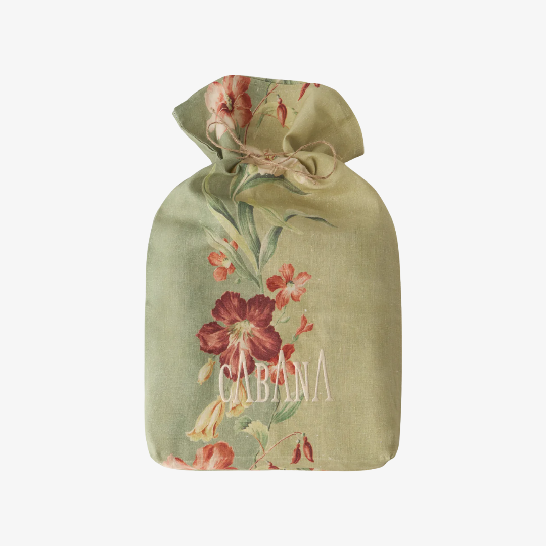 Ibiscus Sage Linen Tablecloth, Rectangle