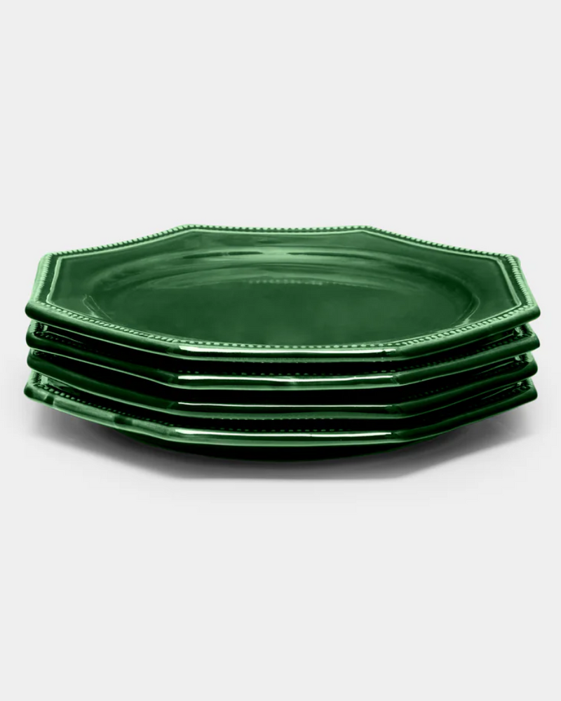 Louis XVI Green Dinner Plate, Set of 4