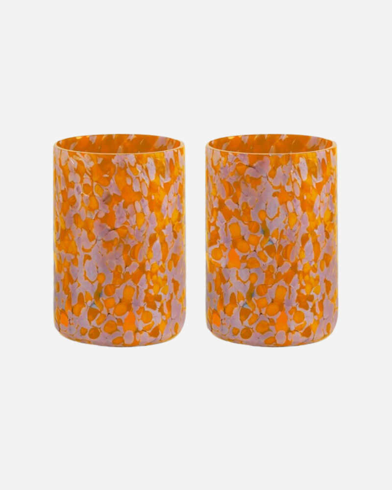 Macchia Mustard & Violet Tumblers, Set of 2