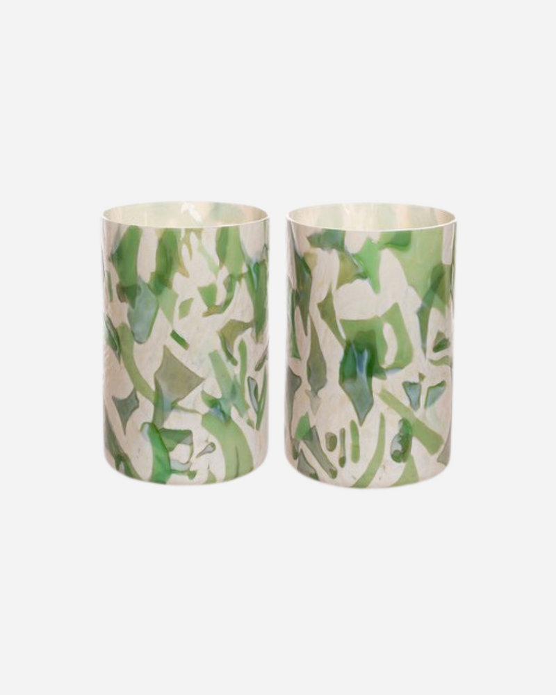 Nougat Green Tumblers, Set of 2