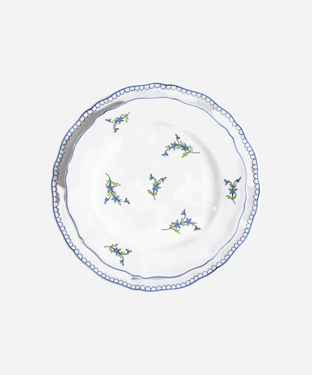 Bouclette Dinner Plate, Blue, Set of 2