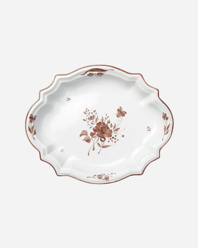 Camaïeu Medium Oval Dish, Chocolate