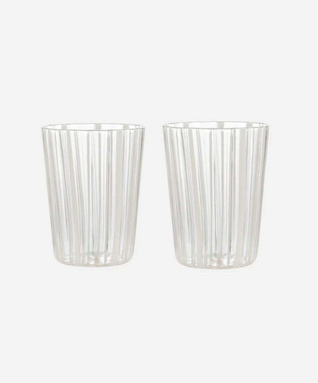 Carlos White Glass Tumbler, Set of 2