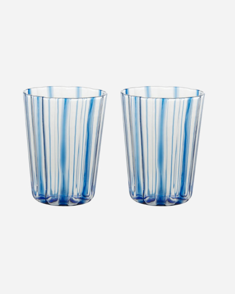 Carlos Blue Glass Tumbler, Set of 2