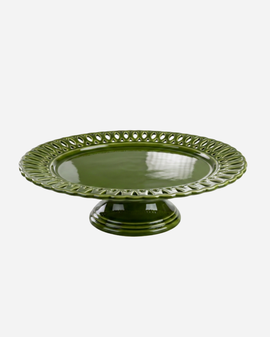 Pearl Verde Oval Cake Stand
