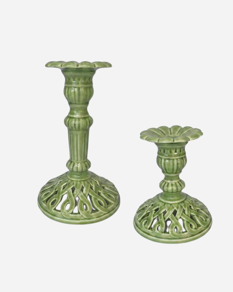 Pearl Verde Candle Holder Set