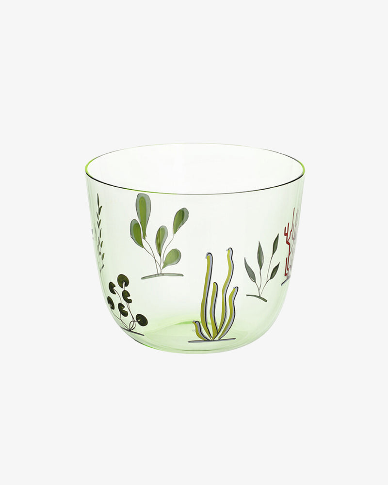 Flora High Seas Hand-Painted Crystal Tumbler, Set of 2