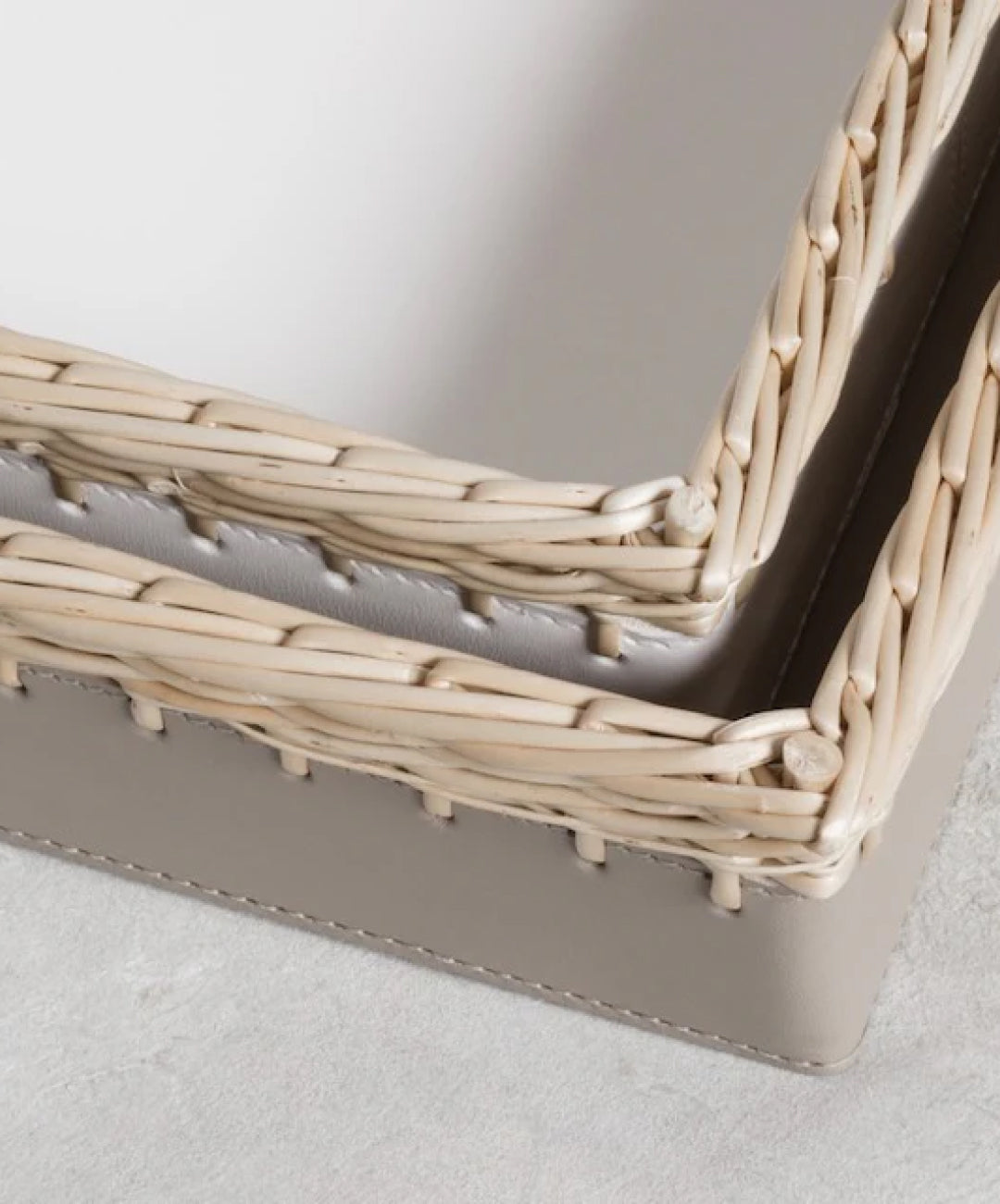 Giverny White Rectangle Tray, Small