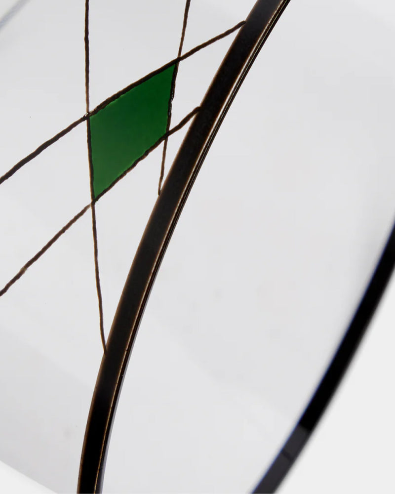 Green II Neo Enamel Hand-Painted Crystal Tumbler, Set of 2