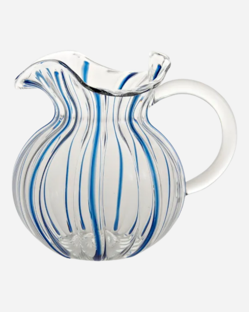 Franci Glass Pitcher, Blue