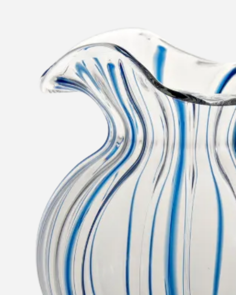 Franci Glass Pitcher, Blue