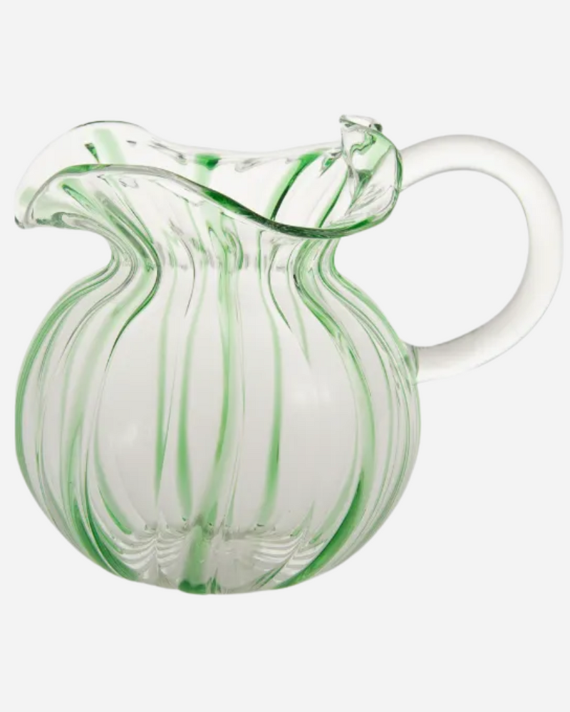 Franci Glass Pitcher, Green