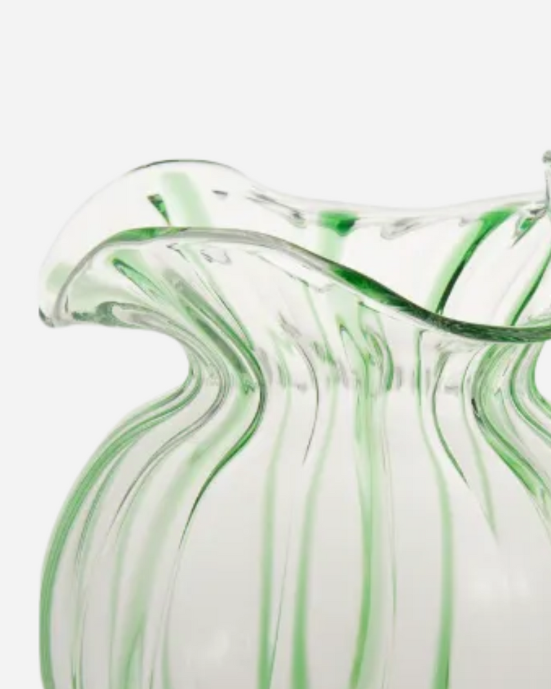Franci Glass Pitcher, Green
