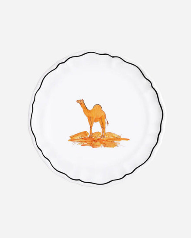 La Savane Camel Salad Plate, Set of 2