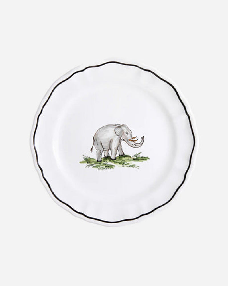La Savane Elephant Salad Plate, Set of 2