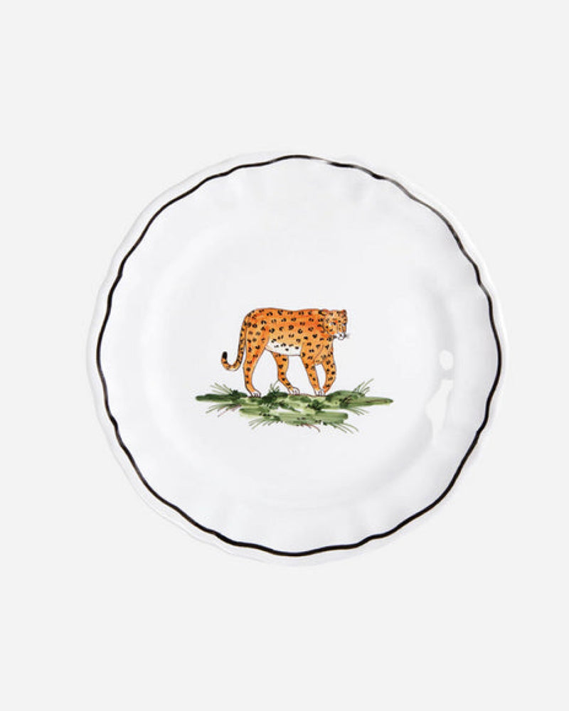 La Savane Leopard Salad Plate, Set of 2