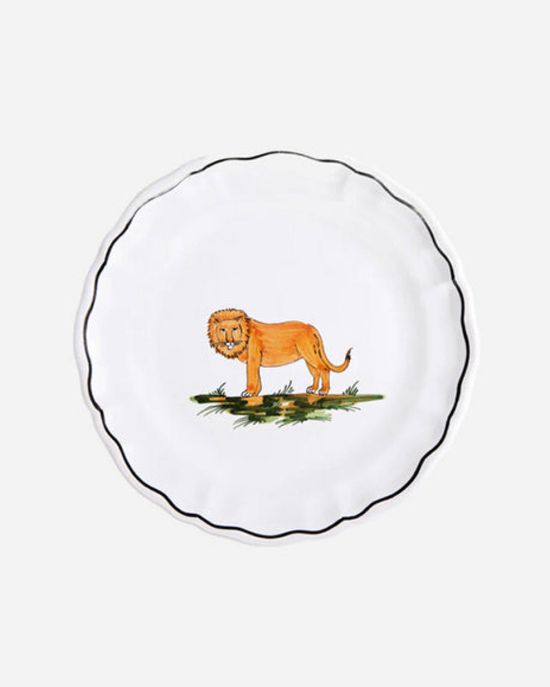 La Savane Lion Salad Plate, Set of 2
