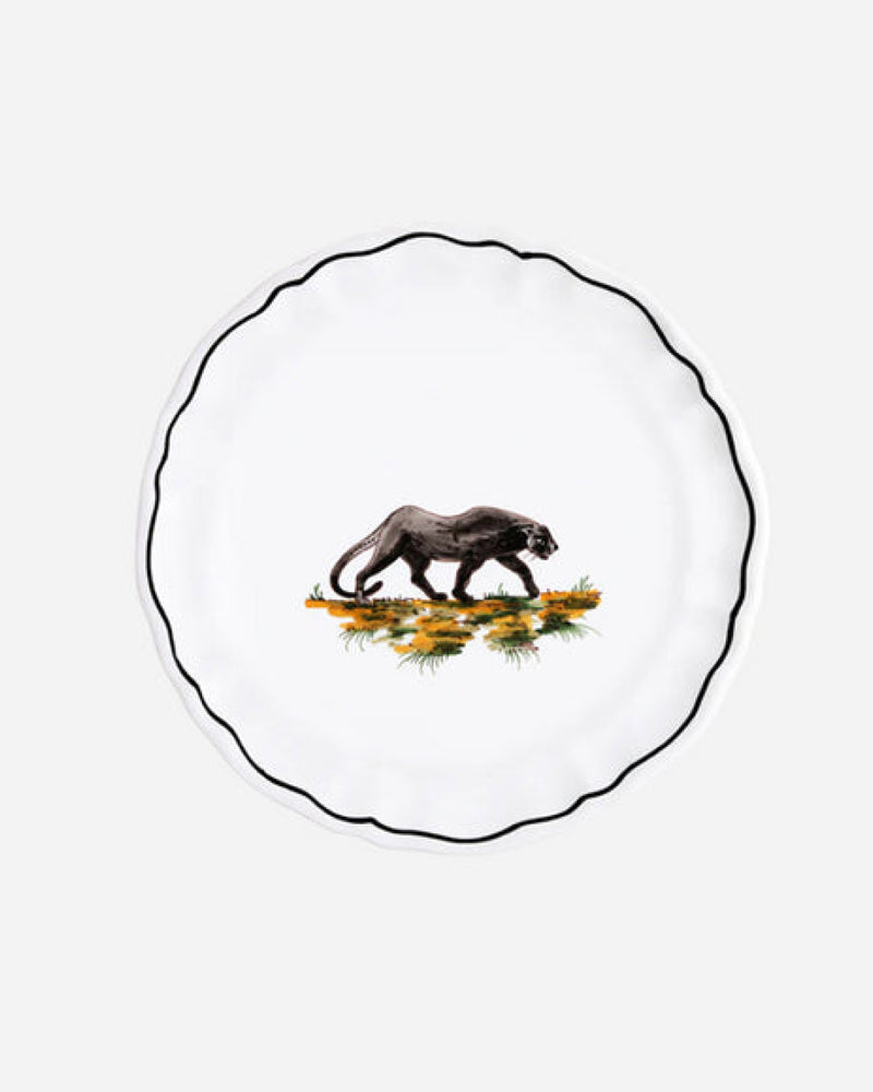 La Savane Panther Salad Plate, Set of 2