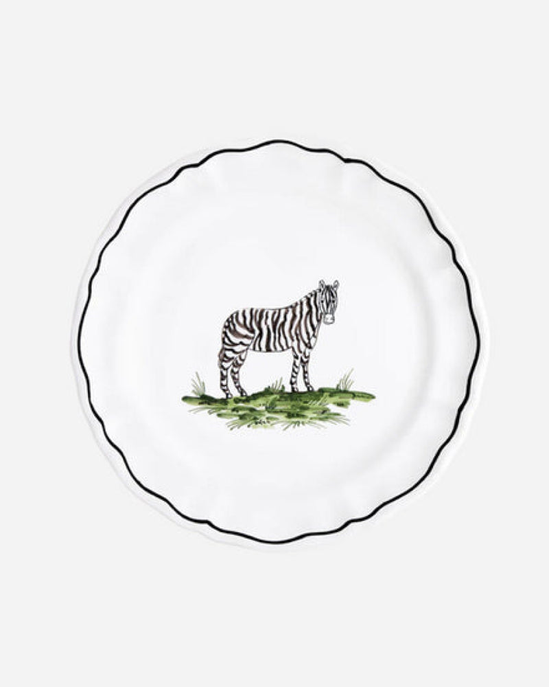 La Savane Zebra Salad Plate, Set of 2