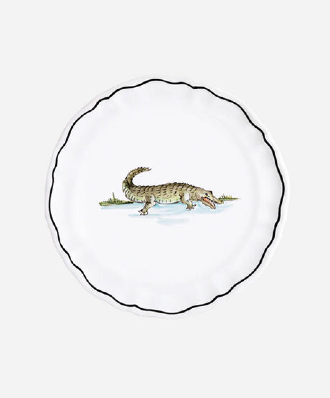 La Savane Crocodile Salad Plate, Set of 2