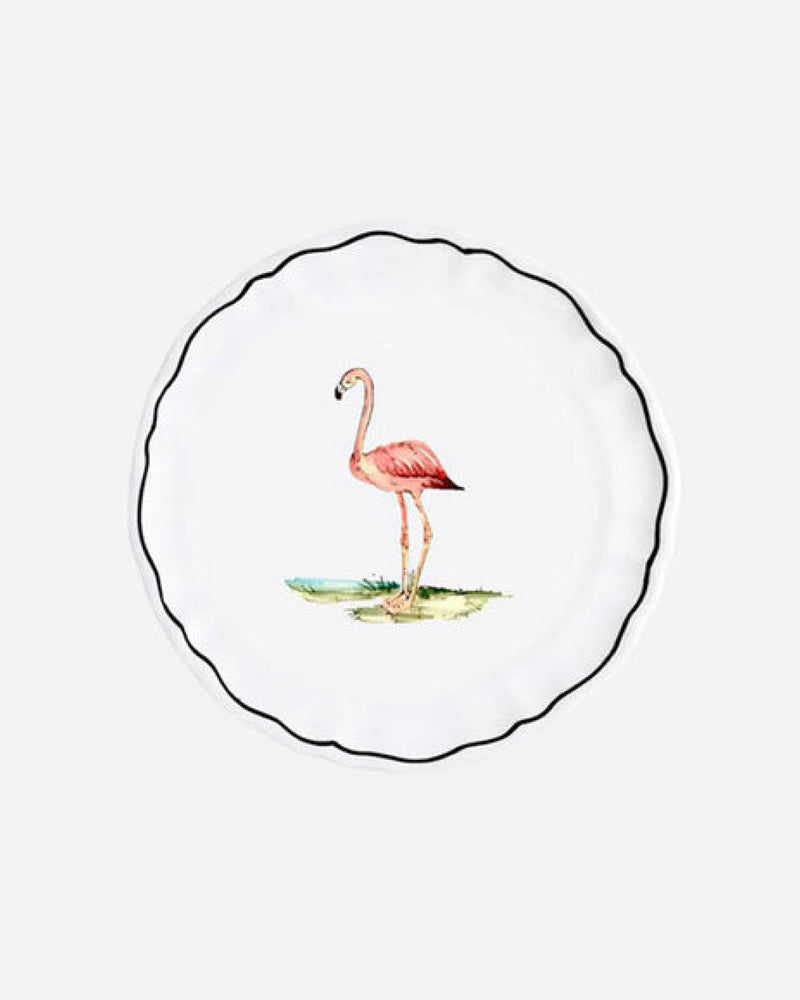 La Savane Flamingo Salad Plate, Set of 2