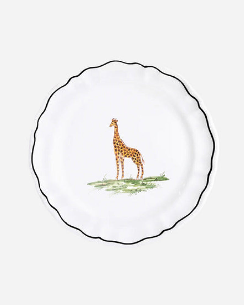 La Savane Giraffe Salad Plate, Set of 2