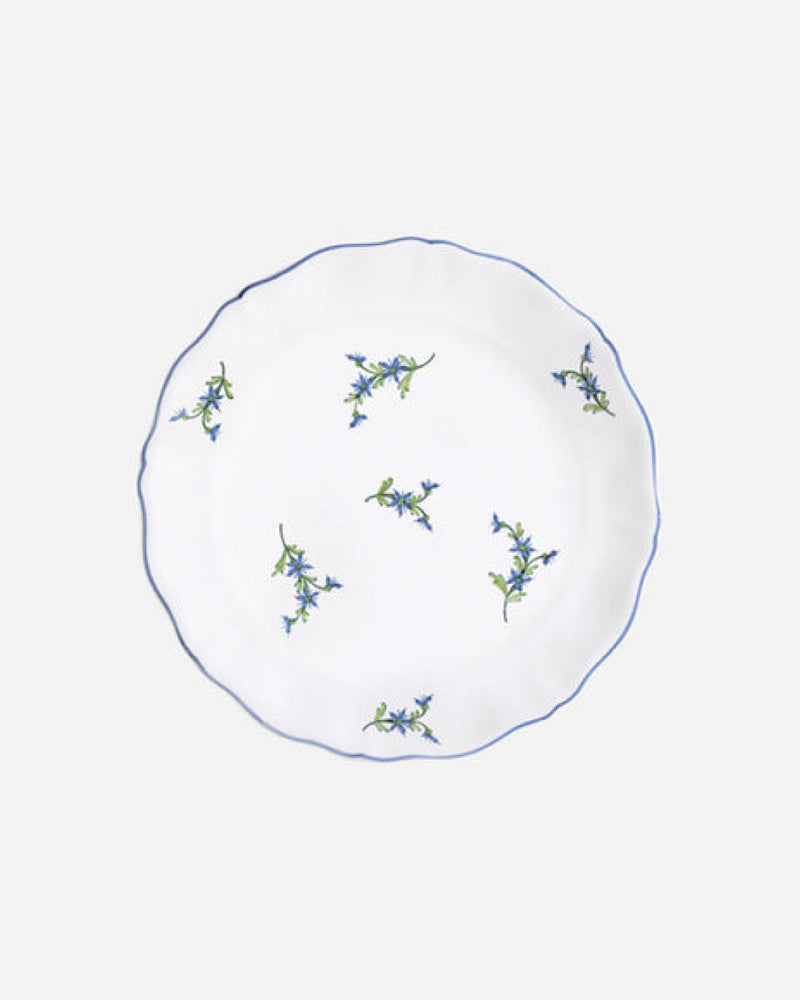 Les Bleuets Dinner Plate, Blue and Green, Set of 2