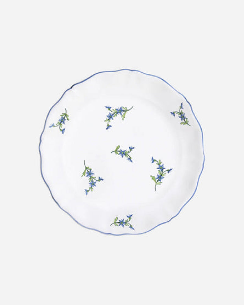Les Bleuets Salad Plate, Blue and Green, Set of 2