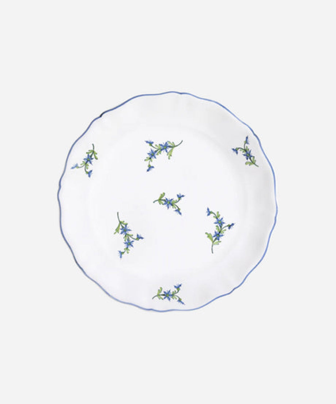 Les Bleuets Salad Plate, Blue and Green, Set of 2