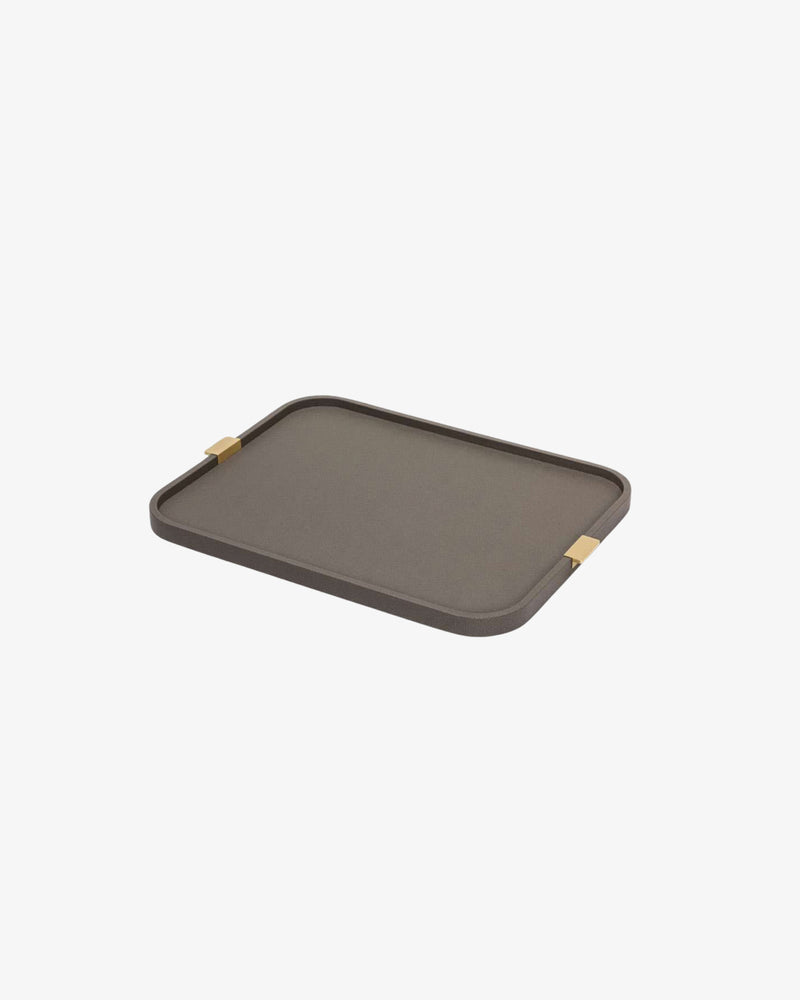 Puccini Leather Rectangle Tray