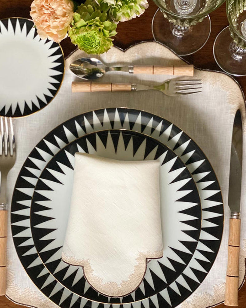 Punk Black Dessert Plate, Set of 4