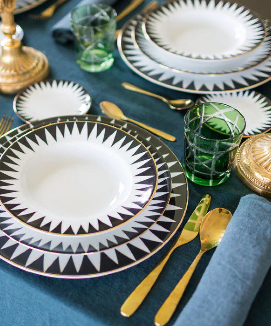 Punk Black Dinner Plate, Set of 4