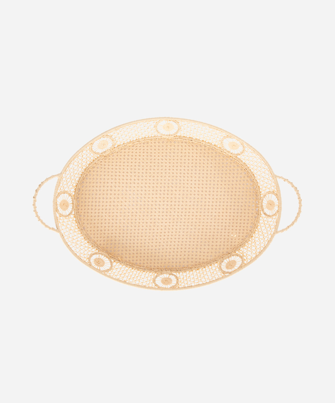 RAFFIA OVAL TRAY, NATURAL