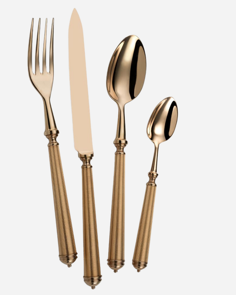 Dunes Rose Gold 4-Piece Cutlery Set