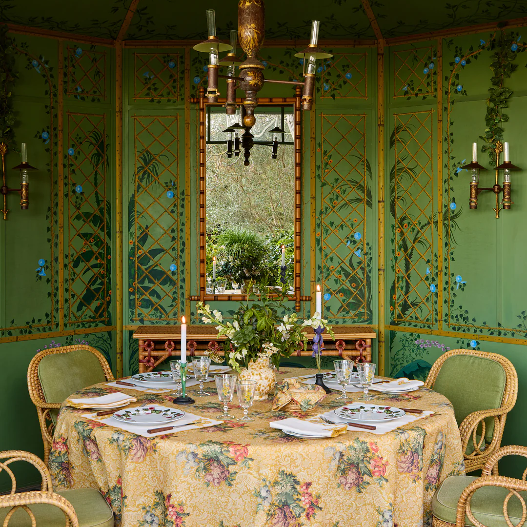 Peonia Linen Tablecloth, Rectangle