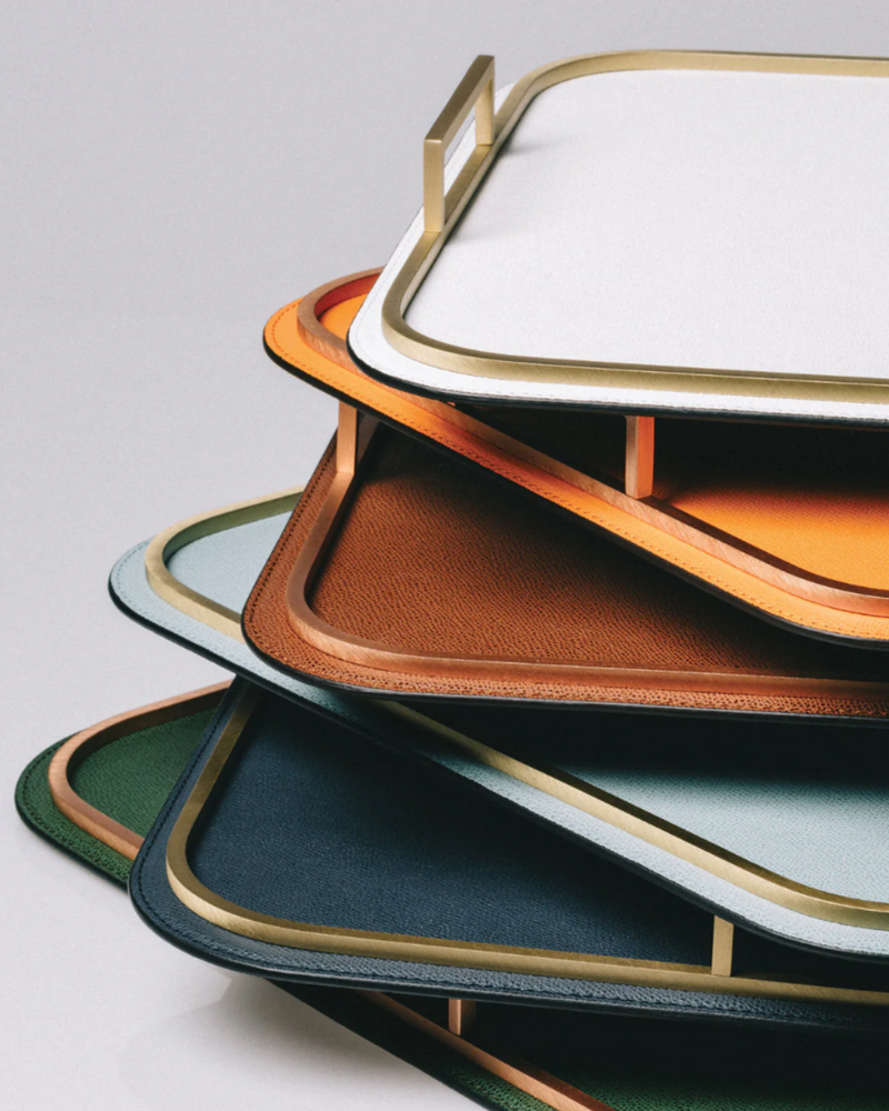 Bellini Medium Rectangular Tray in Bronze