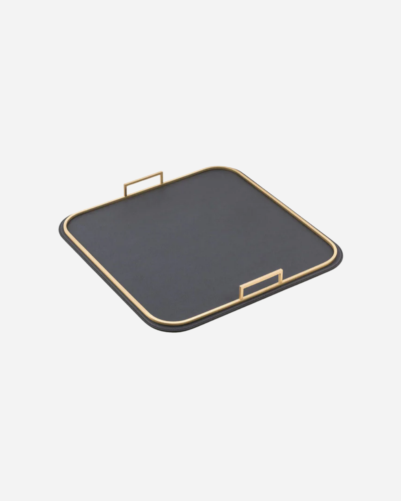 Bellini Large Square Tray in Brass