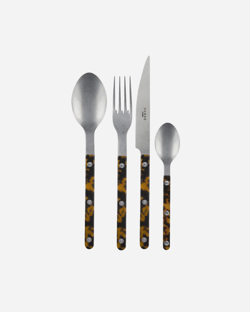 Bistrot Vintage Faux Tortoise 8-Piece Cutlery Set