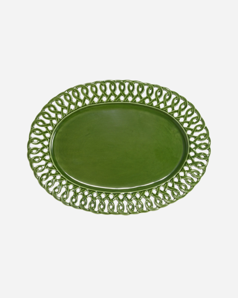 Pearl Oval Platter, Verde