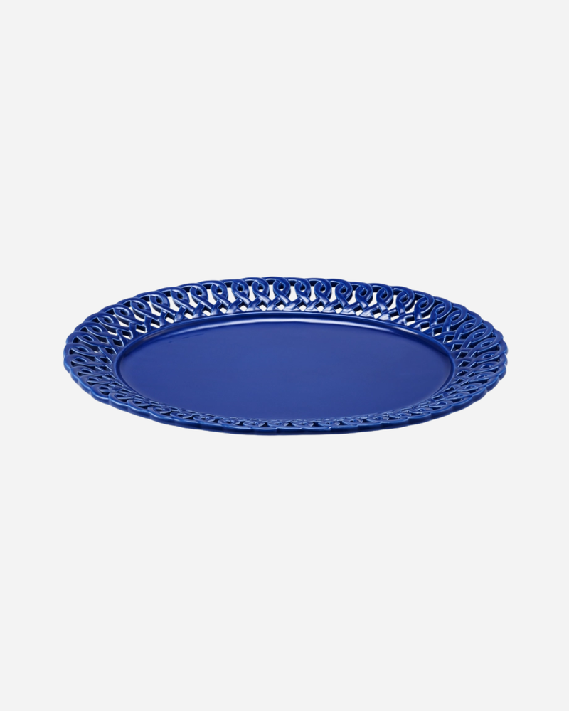 Pearl Oval Platter, Amalfi Blue