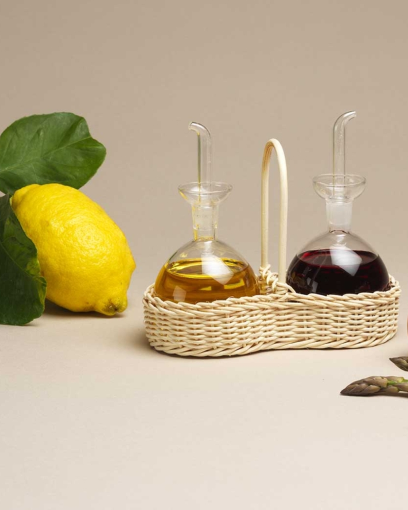 Petunia Oil & Vinegar Basket Set