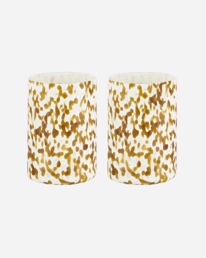 Macchia Ivory & Amber Tumblers, Set of 2