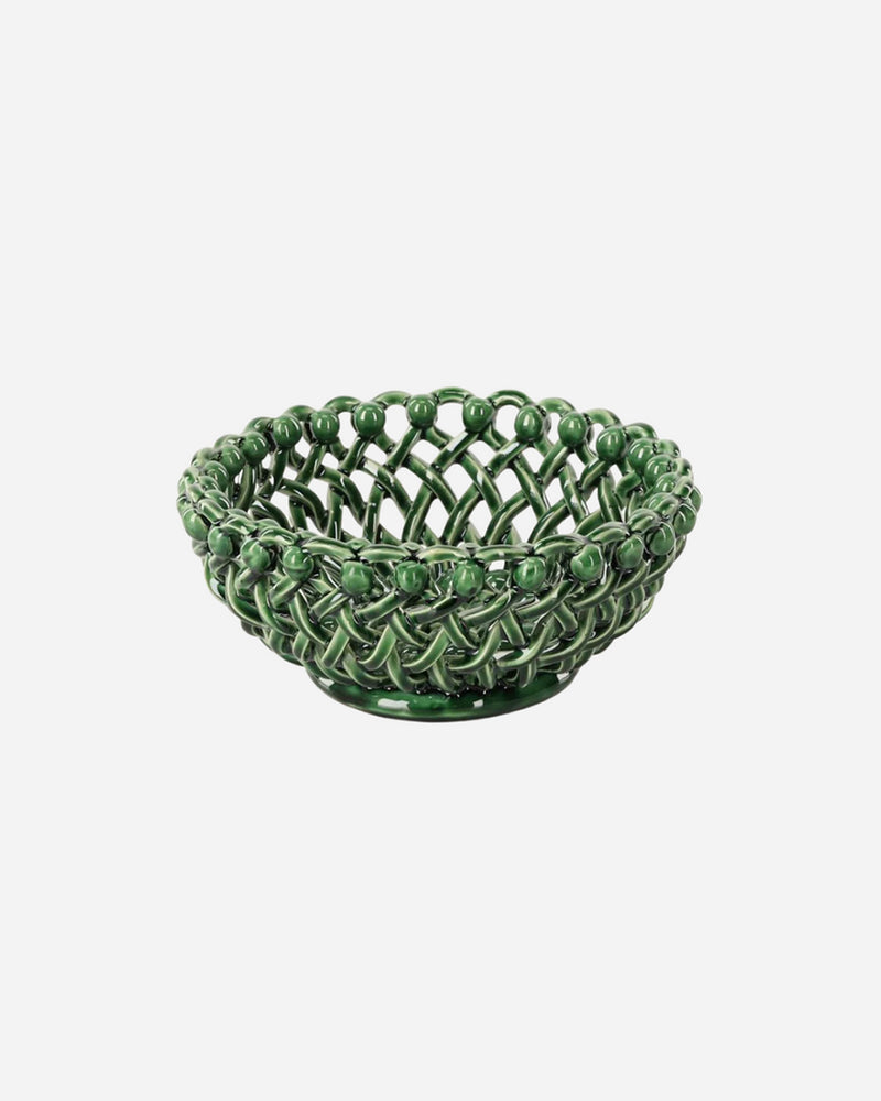 Woven Green Bouton Bowl