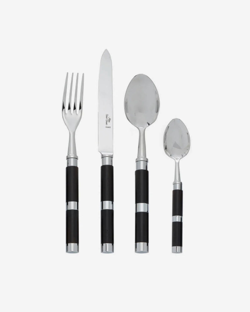 Carla Ebony 4-Piece Cutlery Set