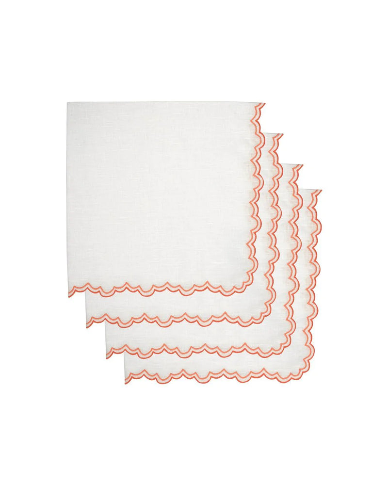 Escamas Coral Napkins, Set of 4